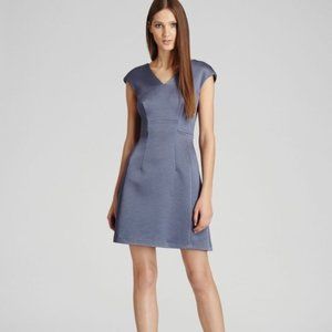 REISS Anouk Fit and Flare Textured Mini Dress